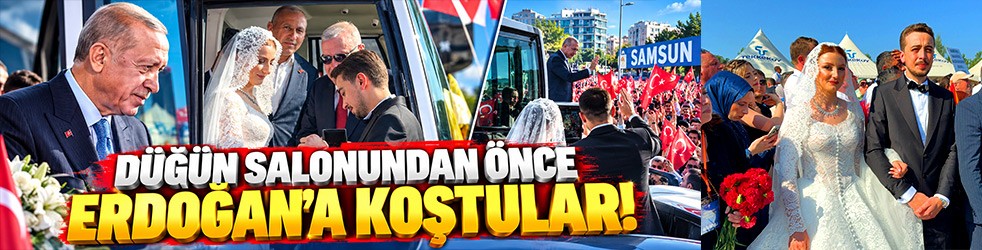 Düğün salonundan önce Erdoğan’a koştular! Genç çifte sürpriz davet
