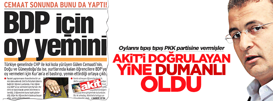 Dumanlı'dan itiraf: Cemaat BDP’ye oy verdi