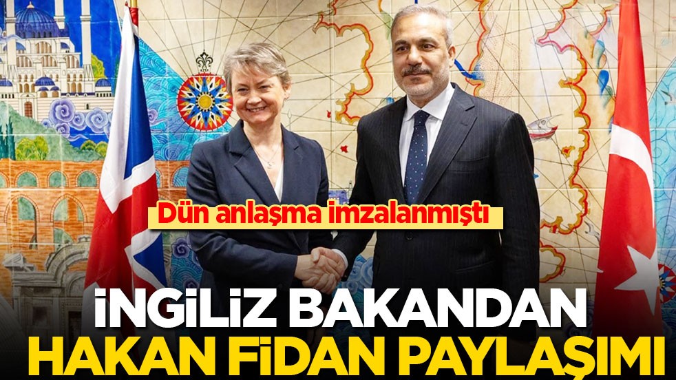 Dün anlaşma imzalanmışt! İngiliz Bakandan Hakan Fidan paylaşımı: Ona söz verdim
