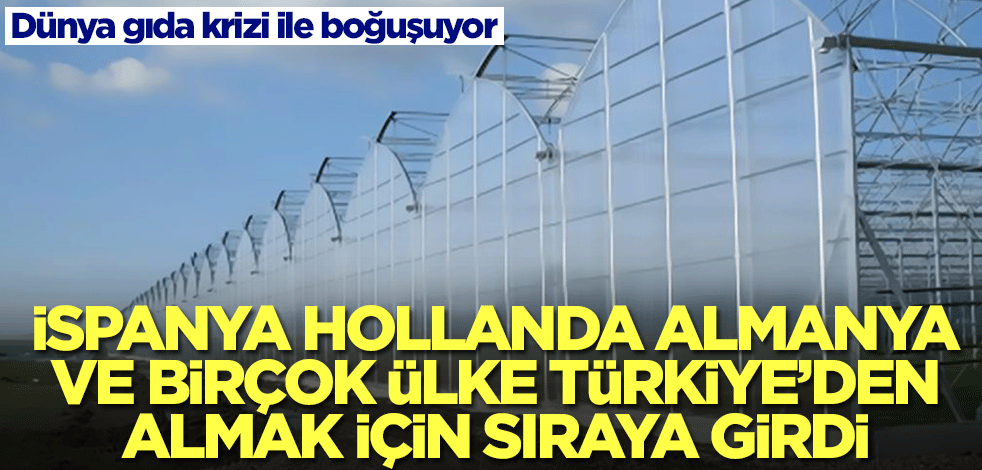 Dünya gıda krizi ile boğuşurken Almanya, İspanya ve Hollanda Türkiye'den satın almak için harekete geçti