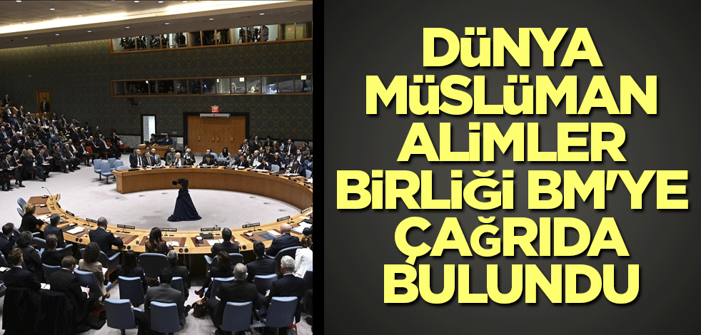 Dünya Müslüman Alimler Birliği BM'ye çağrıda bulundu