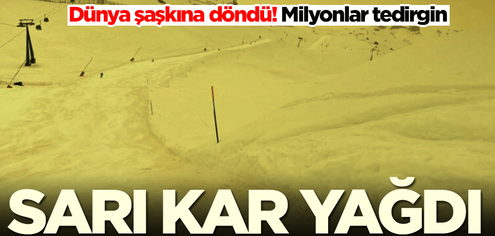 Dünya şaşkın! 4 ülkede aynı anda sarı kar yağdı