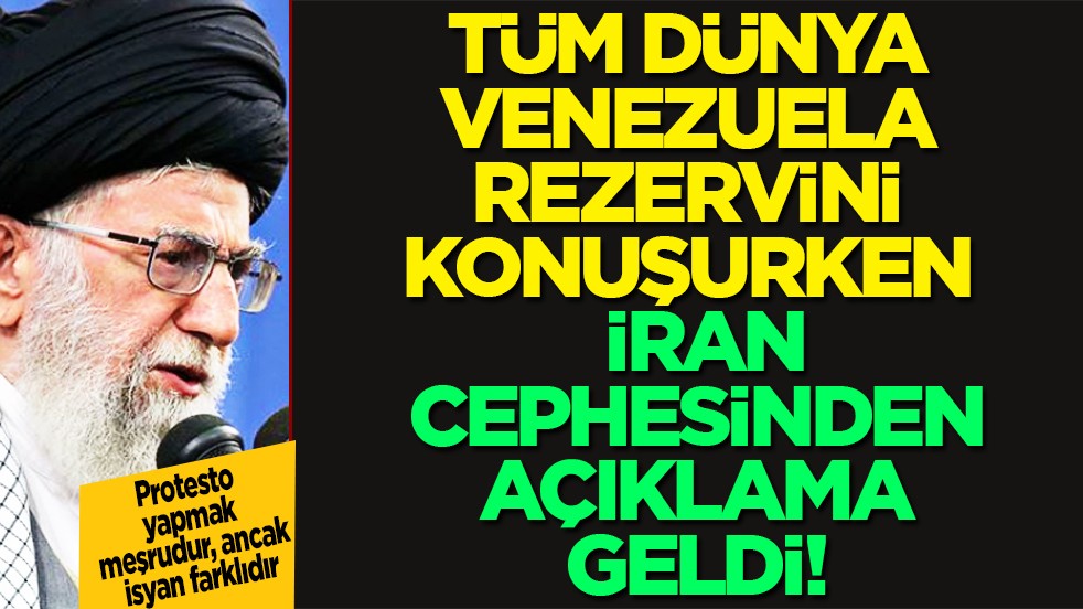 Dünya Venezuela rezervini konuşurken çarpıcı uyarı: İran lideri Hamaney sessizliğini bozdu! İran'da protestolar sürüyor 
