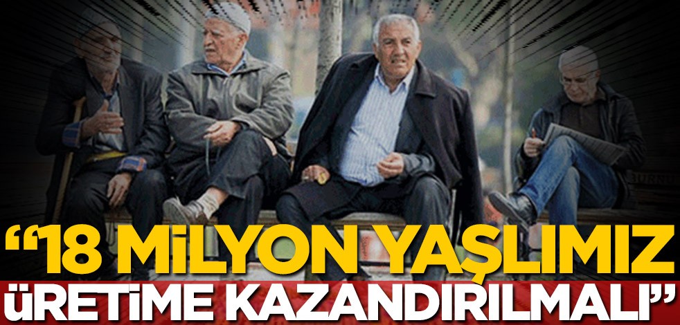 Dünya Yaşlanma Konseyi Başkanı Dr. Kemal Aydın: 18 milyon yaşlımız üretime kazandırılmalı