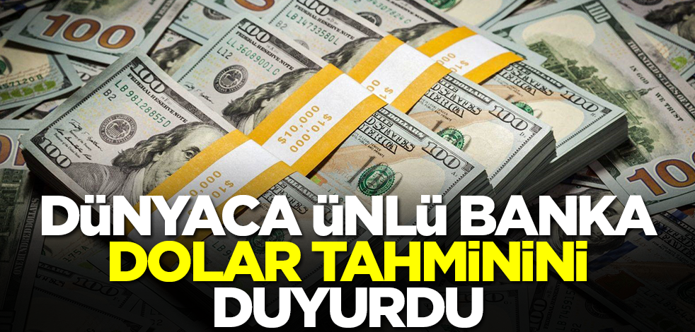 Dünyaca ünlü bankadan dolar tahmini: Sona erebilir