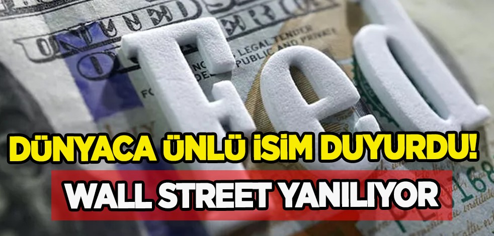 Dünyaca ünlü ekonomistin tahmini: Wall Street yanılıyor! Birikimini yatıran herkes dikkat, FED artırmayacak diyerek açıkladı