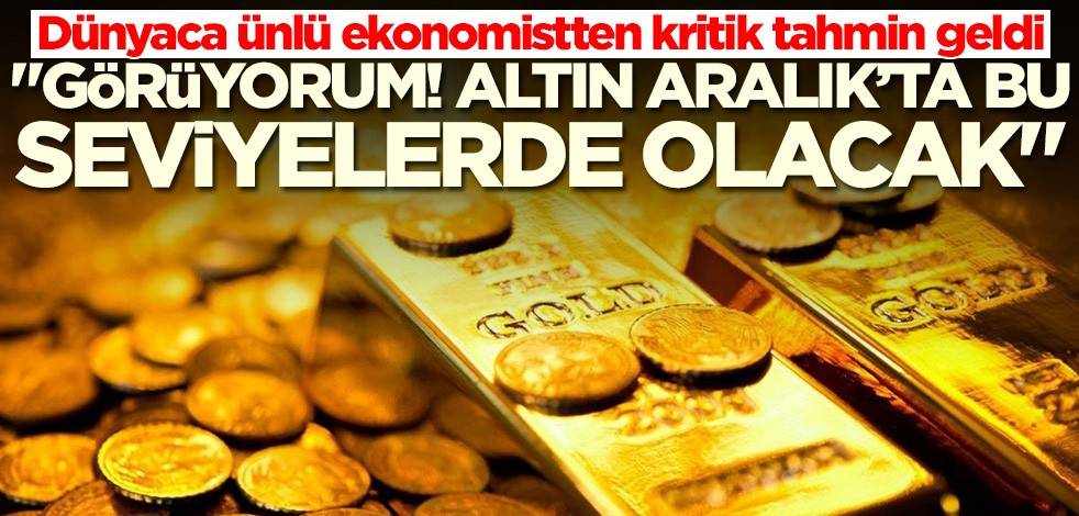 Dünyaca ünlü ekonomistten kritik altın tahmini: Görüyorum! Altın Aralık'ta...