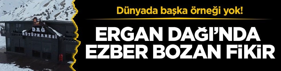 Dünyada başka örneği yok! Ergan Dağı’nda ezber bozan fikir