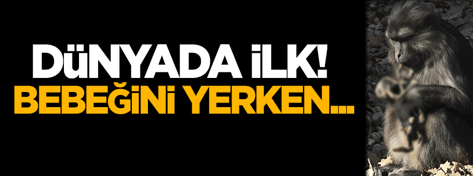 Dünyada ilk kez! Bebeğini yerken...