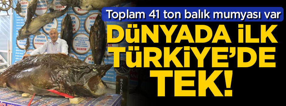 Dünyada ilk, Türkiye'de tek! Tam 41 ton mumya balık var