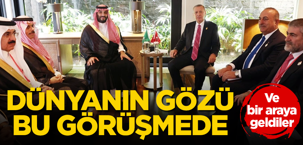 Dünyanın gözü bu görüşmede! Erdoğan, Muhammed Bin Selman'la bir araya geldi