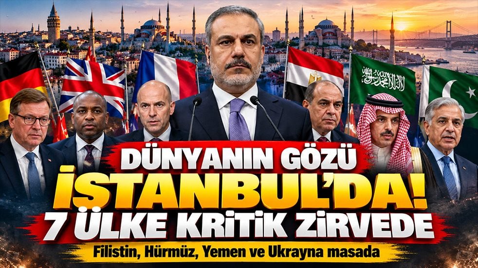 Dünyanın gözü İstanbul'da! 7 ülke kritik krizler için aynı masaya oturuyor