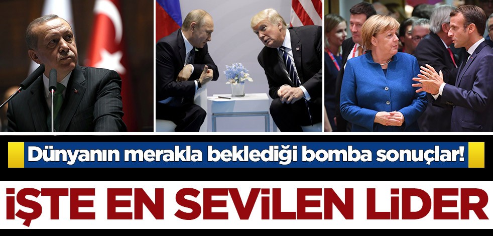 Dünyanın merakla beklediği bomba sonuçlar! İşte en sevilen lider