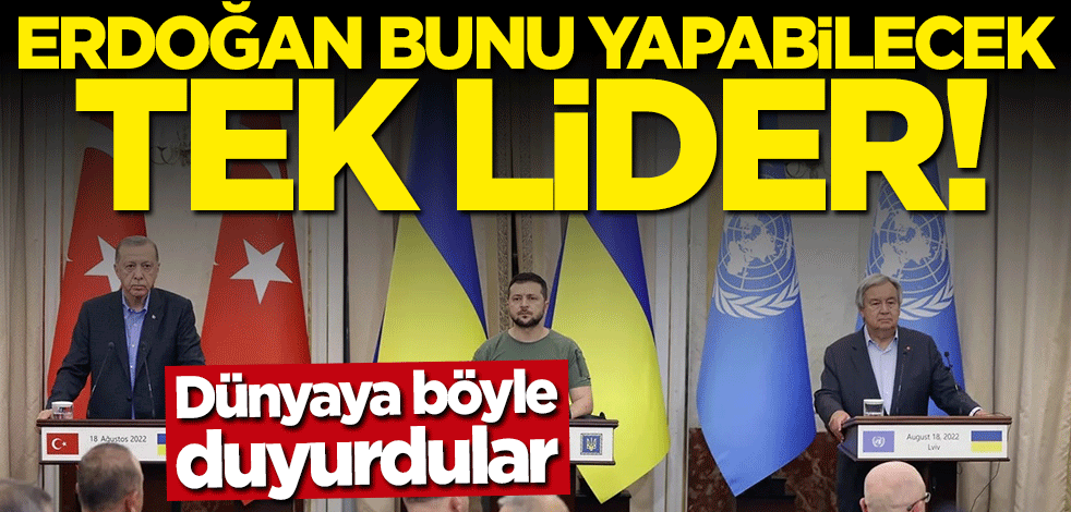 Dünyaya böyle duyurdular: Erdoğan ara bulucu olabilecek tek lider