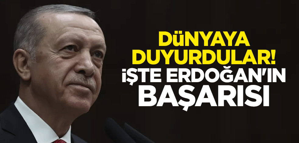 Dünyaya duyurdular! İşte Erdoğan'ın başarısı
