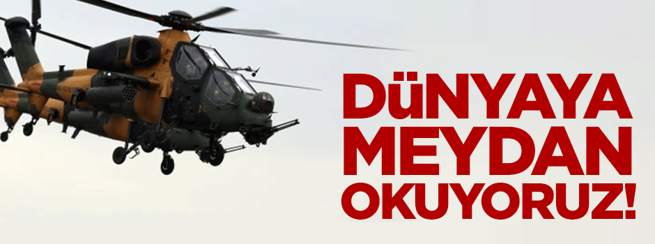 'Dünyaya meydan okuyoruz'