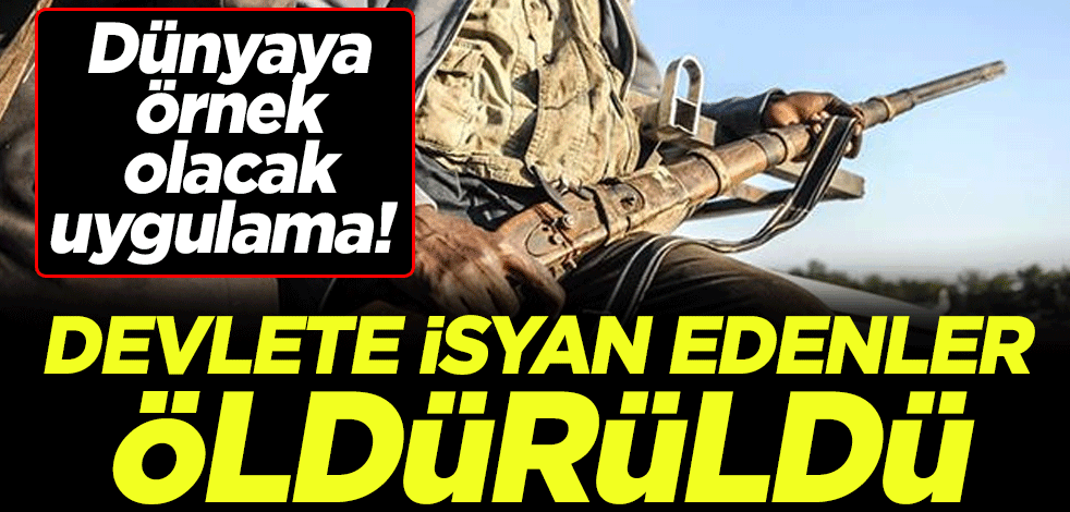 Dünyaya örnek olacak uygulama! Devlete isyan edenler öldürüldü