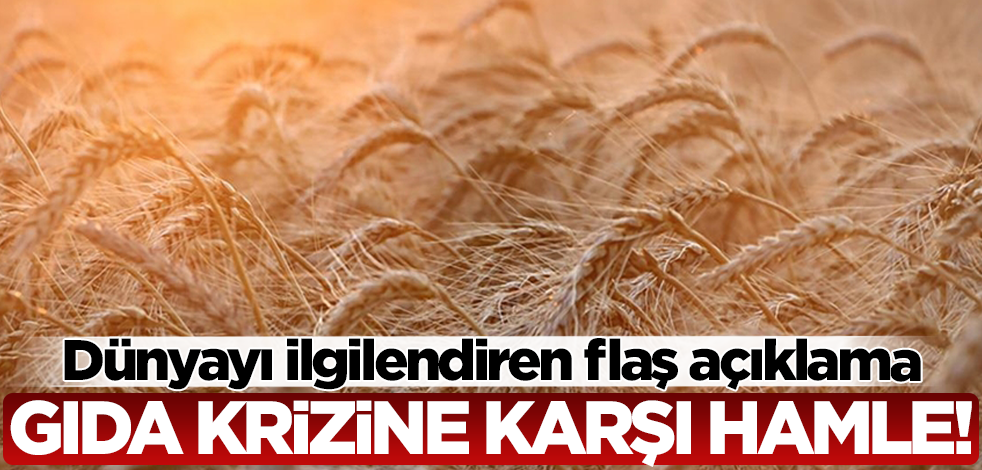 Dünyayı ilgilendiren flaş açıklama! Gıda krizine karşı hamle