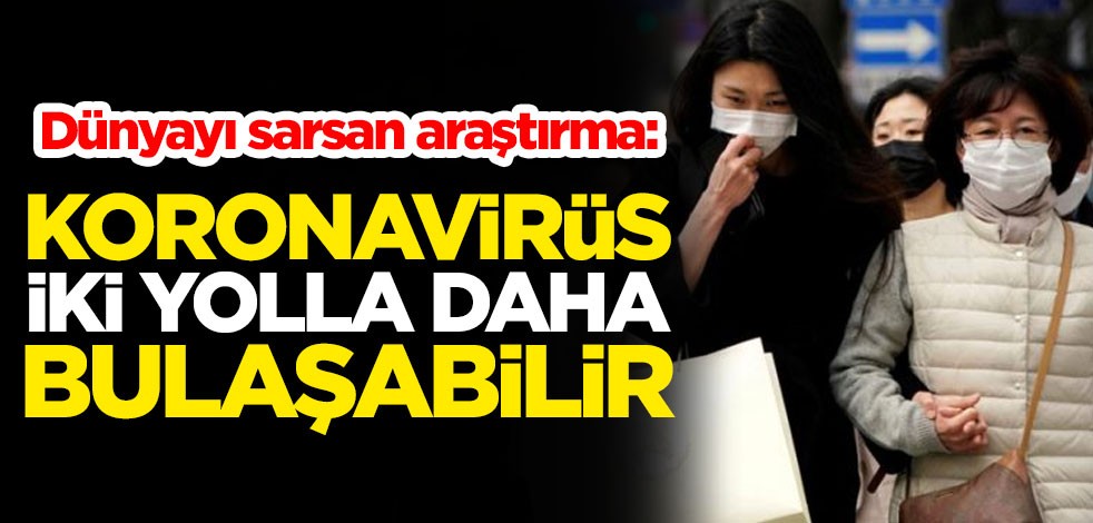 Dünyayı sarsan araştırma: Koronavirüs iki yolla daha bulaşabilir