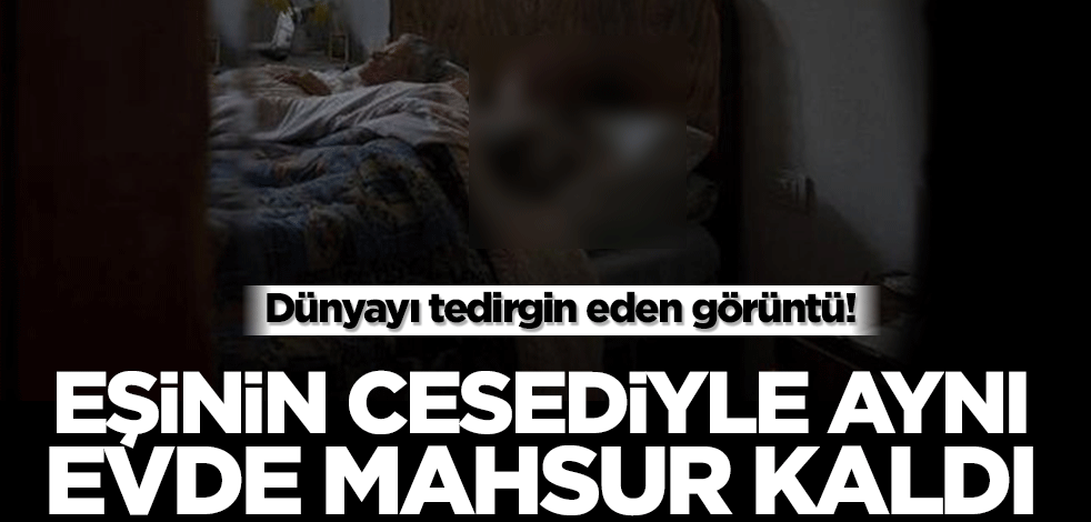 Dünyayı tedirgin eden görüntü! Eşinin cesediyle aynı evde mahsur kaldı