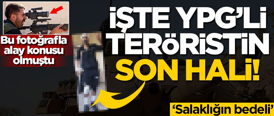 Dürbün kapağını açmadan ateş etmeye çalışmıştı... İşte YPG’li teröristin son hali!.. Yine alay konusu oldu