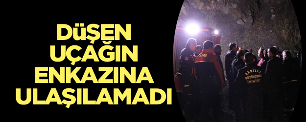 Düşen uçağın enkazına ulaşılamadı