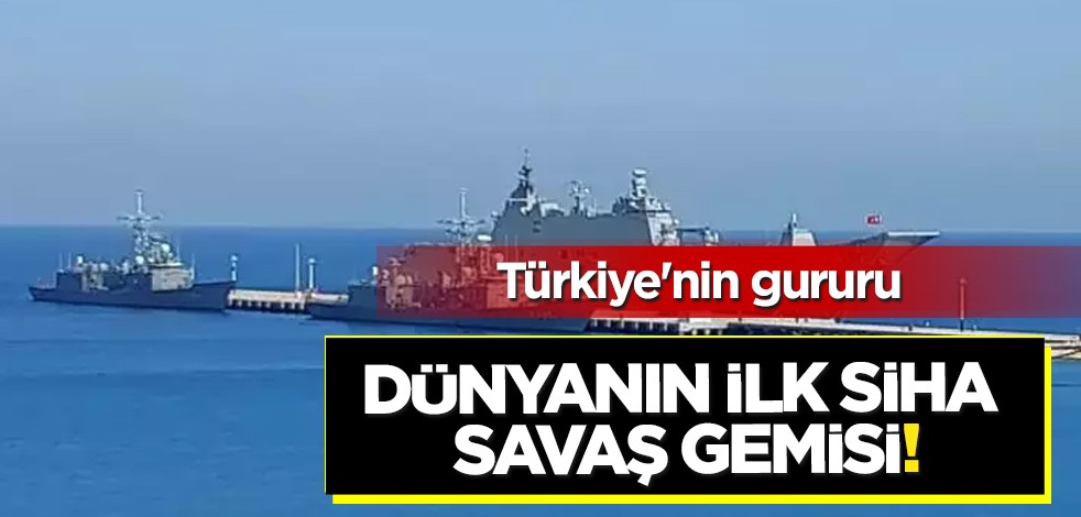 Düşmanı korkutan dünyanın ilk SİHA savaş gemisi TCG Anadolu, Türkiye'ye destek verdi! Oraya demirledi