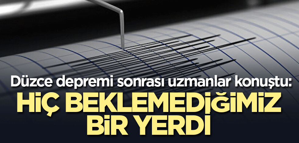 Düzce depremi sonrası uzmanlar konuştu: Hiç beklemediğimiz bir yerdi