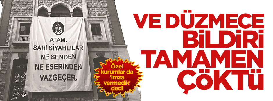 Düzmece bildiri tamamen çöktü