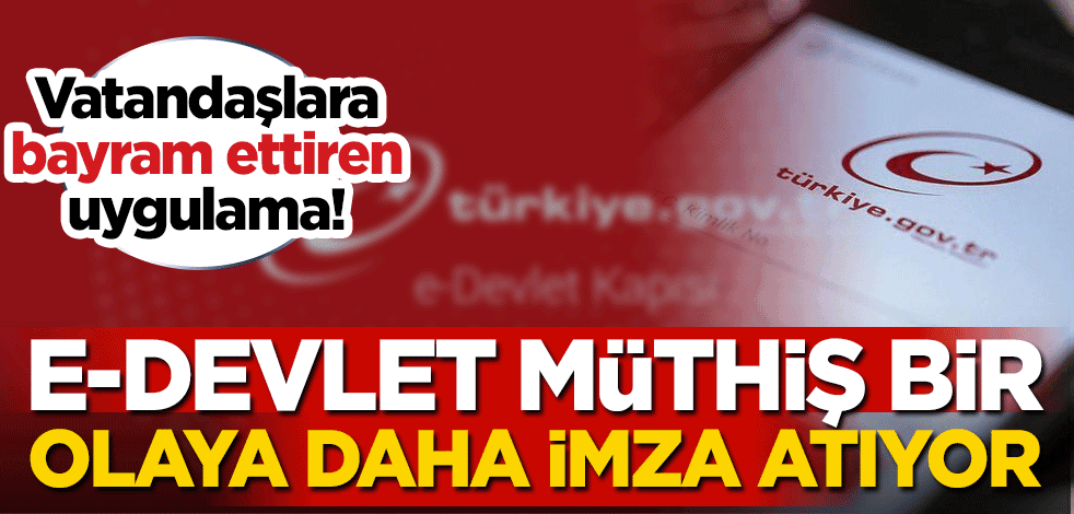 E-Devlet müthiş bir olaya daha imza atıyor! Vatandaşları sevindiren uygulama