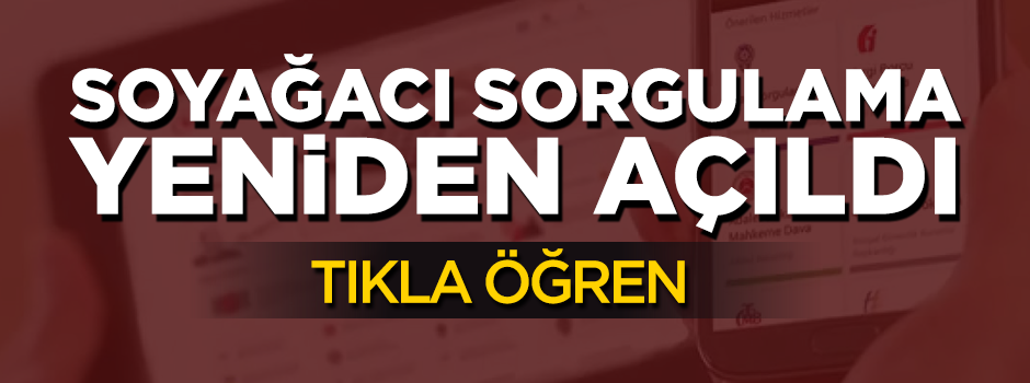 E-Devlet soyağacı sorgulama sayfası yeniden açıldı