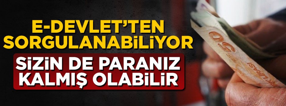 E-Devlet üzerinden sorgulanabiliyor! Sizin de paranız kalmış olabilir
