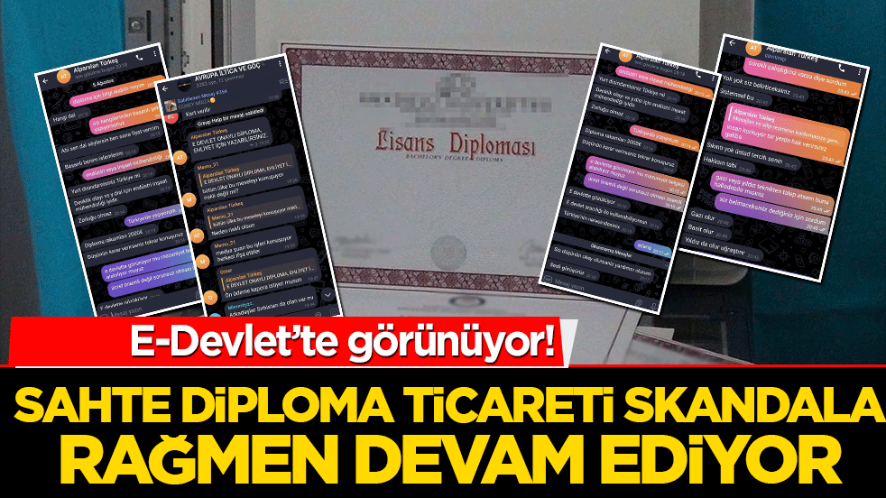 E-DEVLET’te görünüyor! Sahte diploma ticareti skandala rağmen devam ediyor