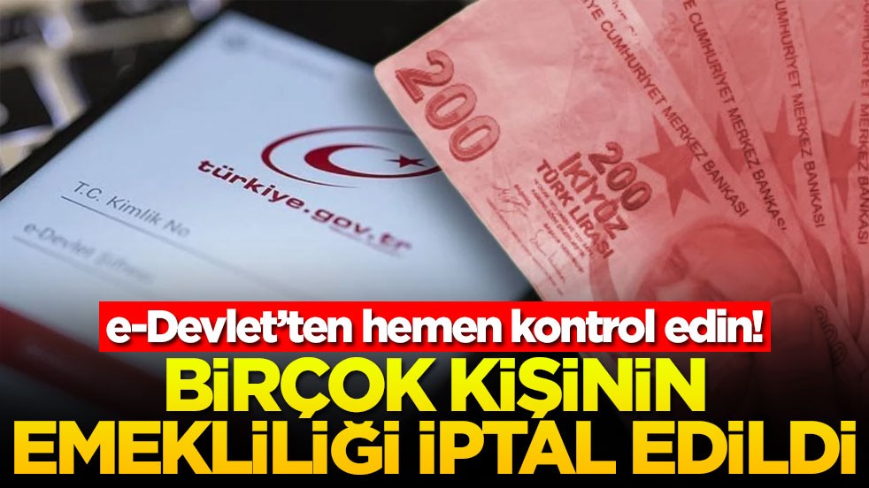 e-Devlet’ten hemen kontrol edin! Birçok kişinin emekliliği iptal edildi