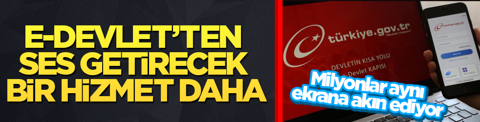 e-Devlet’ten ses getirecek bir hizmet daha! Milyonlar aynı ekrana akın ediyor