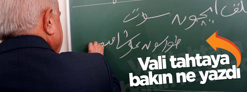 Edirne Valisi süt sloganını tahtaya Osmanlı Türkçesi ile yazdı