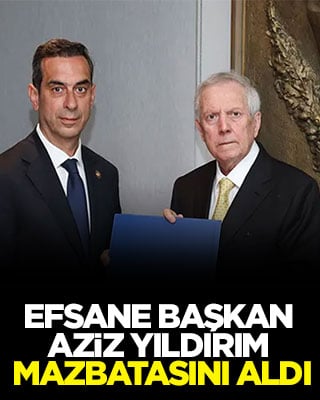 Efsane başkan Aziz Yıldırım mazbatasını aldı