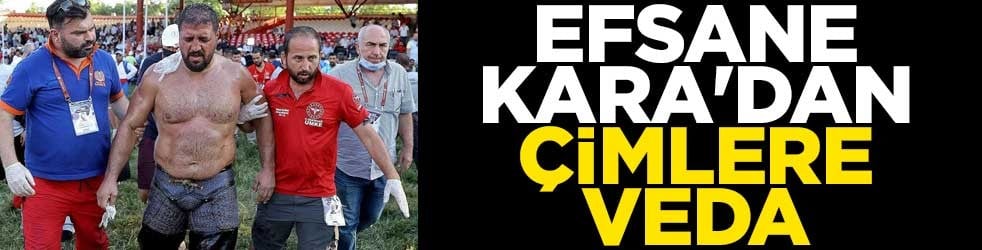 Efsane Kara'dan çimlere veda