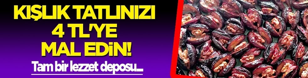 Eğer varsa kışlık tatlınızı 4 TL'ye mal ediyor! Kalıcı tat için kışın açılıyor... Tek tek fırın tepsisine diziliyor