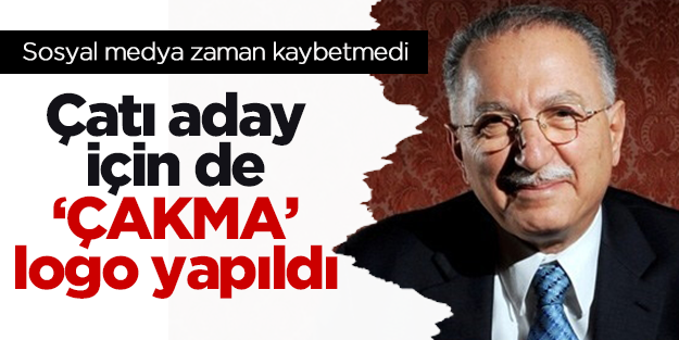Ekmeleddin İhsanoğlu için çakma logo yaptılar