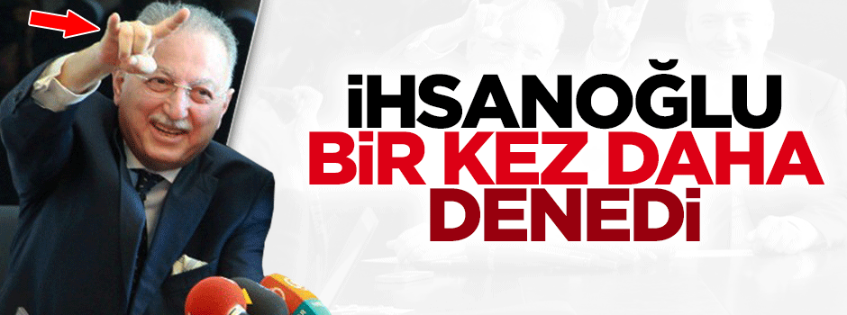 Ekmeleddin İhsanoğlu'ndan ikinci bozkurt işareti denemesi