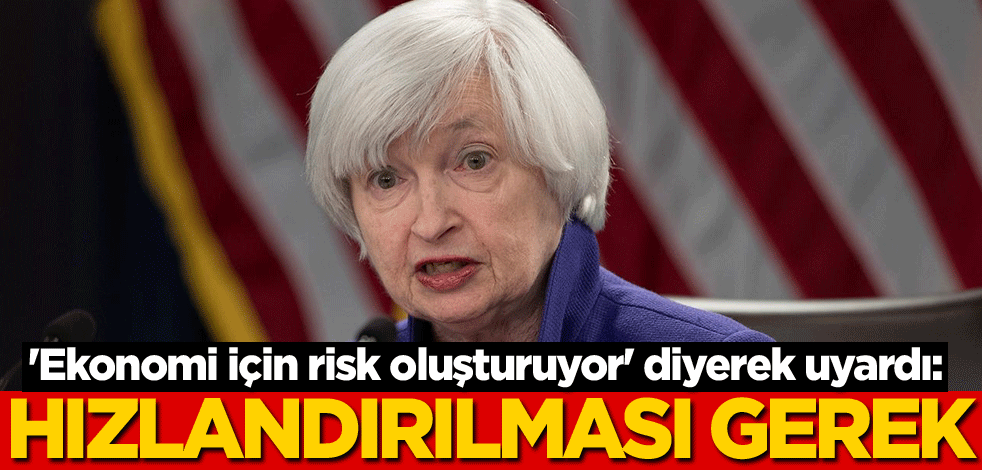 'Ekonomi için risk oluşturuyor' diyerek uyardı: Hızlandırılması gerek