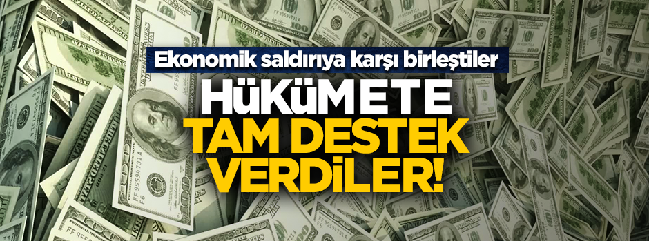 Ekonomik saldırıya karşı birleştiler: Hükümetin arkasındayız!