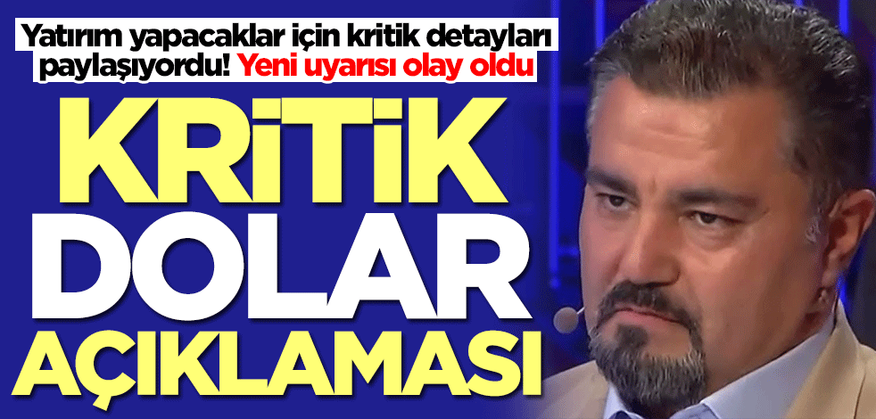 Ekonomist Kaan Sarıaydın, 'Operasyon yapıldı' dedi ve dolarla ilgili kritik detayı paylaştı
