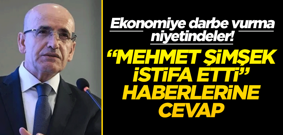 Ekonomiye darbe vurma niyetindeler! "Mehmet Şimşek istifa etti" haberlerine cevap