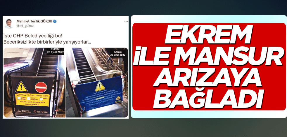 Ekrem ile Mansur arızaya bağladı