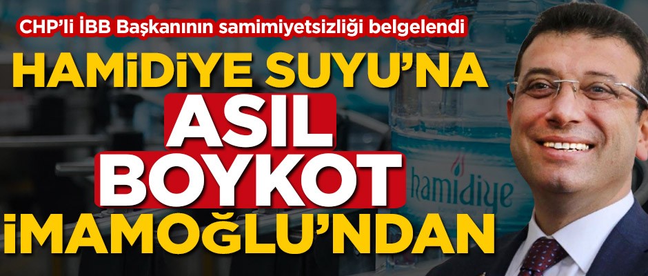Ekrem İmamoğlu kendi suyunu bile içmiyor