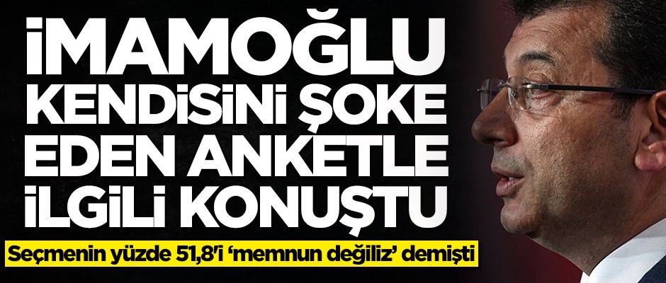 Ekrem İmamoğlu kendisini şoke eden anketi kabul etmedi! 'Hangi firma yaptıysa...'