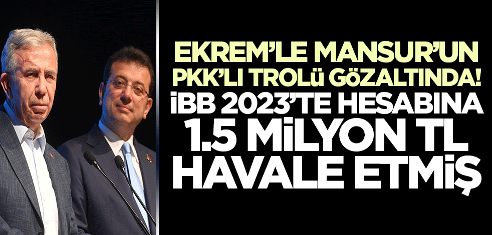 Ekrem İmamoğlu yönetimindeki İBB hesabına 1.5 milyon TL yatırmış! PKK propagandıcısı trol gözaltında