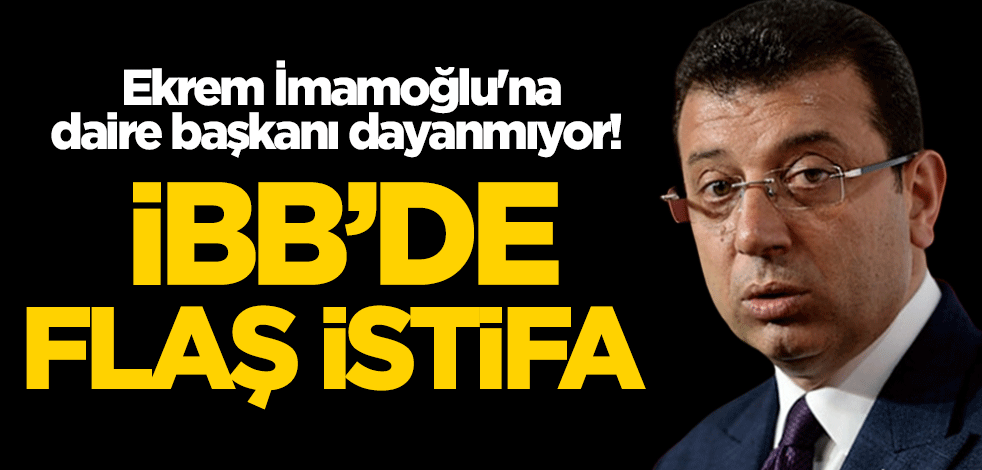 Ekrem İmamoğlu'na daire başkanı dayanmıyor! İBB'de flaş istifa